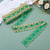 10 Yards Polyester Flower Lace Ribbon with Paillettes SRIB-WH0026-17B-4