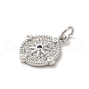 Rack Plating Brass Cubic Zirconia Pendants KK-Z056-26P-2