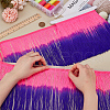 Fingerinspire 2M Two Tone Polyester Tassel Ribbon OCOR-FG0002-37A-3