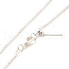 1mm Rack Plating Brass Cable Chain Adjustable Slider Necklaces for Women Men MAK-L044-55S-2