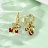 Brass Micro Pave Cubic Zirconia Hoop Earrings EJEW-D322-11G-02-3