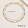 Brass & Cube Glass Link Chain Double Layer Necklaces for Women JE8042-4
