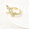 Brass Cuff Rings for Women RJEW-F184-08H-G-3