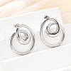 304 Stainless Steel Stud Earrings EJEW-D319-02P-3