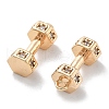 Brass Micro Pave Clear Cubic Zirconia Pendants KK-M102-46G-2