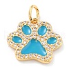 Real 18K Gold Plated Brass Micro Pave Cubic Zirconia Charms ZIRC-L100-085G-04-2