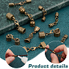 20Pcs 10 Styles Alloy Cord Ends FIND-PH01465-4