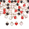 Heart Alloy Enamel Charms ENAM-PH0001-13-1