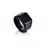 Square Stainless Steel Finger Rings WGB1DFB-04-2