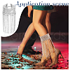 Brass Rhinestone Anklets AJEW-WH0542-75P-6
