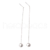 Long Chain with Round Ball Dangle Stud Earrings EJEW-A067-17P-4