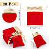Beebeecraft Rectangle Velvet Jewelry Pouches Bags TP-BBC0001-09B-01-2