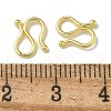 Brass S-Hook Clasps KK-Q019-08A-G-3