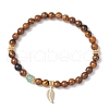 Natural Tiger Eye Stretch Bracelets BJEW-JB11962-01-2