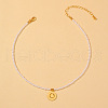 Round Plastic Pearl Beaded Necklaces FS-WG7BB5B-15-1