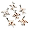 Natural Spiral Shell Pendants PALLOY-Q462-02P-1