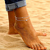 Alloy Heart Beaded Multi-strand Anklets WGF3DB1-01-2