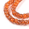 Luminous Handmade Gold Foil Glass Beads Strands FOIL-N029-02A-08-4