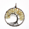 Natural Citrine Chip Big Pendants G-R440-R11-1