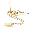 Ion Plating(IP) 304 Stainless Steel Pave Glass Cardano Chain Rectangle Pendant Necklaces NJEW-H037-04G-03-3