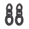 CCB Plastic& Acrylic Curb Chain Necklace & Dangle Stud Earrings SJEW-JS01233-01-5