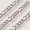 Tarnish Resistant Handmade 304 Stainless Steel Figaro Chains STAS-P200-07P-1