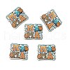 Mother's Day Single Face Printed Aspen Wood Pendants WOOD-G014-37-1