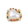 Brass Micro Pave Cubic Zirconia Pendants KK-S528-07G-2
