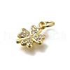 Brass Micro Pave Cubic Zirconia Pendants KK-C090-49G-2