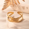 304 Stainless Steel Cuff Bangles for Women BJEW-U032-15G-1