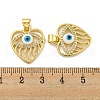 Rack Plating Brass Enamel Cubic Zirconia Pendants KK-B091-10-3