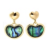 Abalone Shell/Paua Shell Dangle Ear Studs EJEW-L099-05G-4