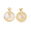 Brass Shell Pendants KK-E068-VC132-1