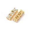 Eco-Friendly Brass Micro Pave Cubic Zirconia Rectangle Pendants ZIRC-M087-10-NR-1-3