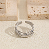 Stainless Steel Cuff Rings for Women UA7305-1-1