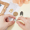 SUPERFINDINGS 3Pcs 3 Colors Rectangle Stainless Steel Watch Band Clasps STAS-FH0002-27C-3