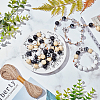 SUNNYCLUE 180Pcs 9 Styles Printed Wood Beads WOOD-SC0001-49-4