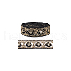 10 Yards Organza Embroidery Flower Ribbons with Paillettes SRIB-WH0011-202A-9