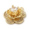Rack Plating Brass Cubic Zirconia Pendants KK-M267-04G-2