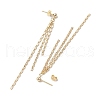 Brass Tassel Chain Drop Earrings for Women EJEW-JE05745-4