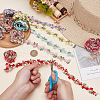 WADORN 9 Yards 9 Colors Flower Polyester Embroidery Lace Ribbon OCOR-WR0001-50-4