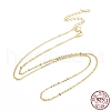 925 Sterling Silver Cable Chains Necklace for Women STER-I021-09G-4