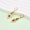 Brass Micro Pave Cubic Zirconia Leverback Earrings EJEW-N058-01G-1