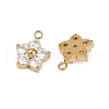 304 Stainless Steel Micro Pave Cubic Zirconia Charms STAS-B088-01G-02-2