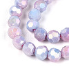 Electroplate Glass Beads Strands EGLA-T021-6mm-15-07-3