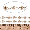 Handmade Brass & Glass Bead Chains CHC-L051-03KCG-04-2