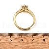 Brass Micro Pave Clear Cubic Zirconia Finger Rings for Women RJEW-U049-05G-5