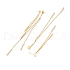Brass Long Tassel Dangle Stud Earrings with Acrylic Pearl EJEW-F281-14G-2