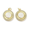 Brass Micro Pave Clear Cubic Zirconia Pendants KK-L213-041G-02-1
