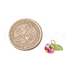 Transparent Electroplate Glass Beads with Transparent Acrylic Charms and Brass Ball Head pins Pendants PALLOY-JF03593-01-2